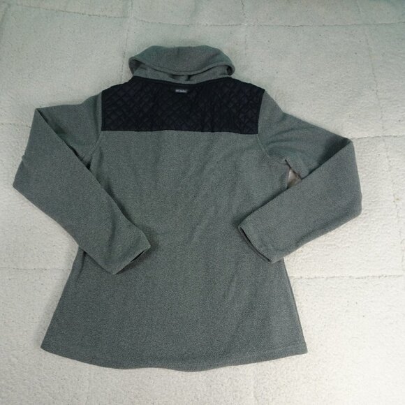 Columbia Qtr Zip Gray Jacket Medium - Picture 2 of 6